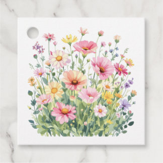 Etiquetas Para Lembrancinhas Chá de Bebê Flor Silvestre Pastel