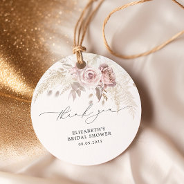 Etiquetas Para Lembrancinhas Chá de Bebê Floral Rosa Poeirento Moderno