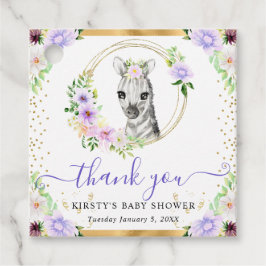 Etiquetas Para Lembrancinhas Chá de Bebê Floral Zebra Cute Jungle Aquarela