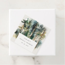 Etiquetas Para Lembrancinhas Chá de Bebê Floresta da Floresta Aquosa Elegante