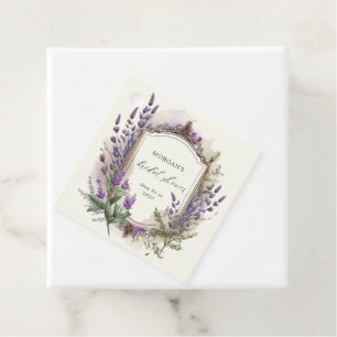 Etiquetas Para Lembrancinhas Chá de Bebê Lavanda Real em Aquarela