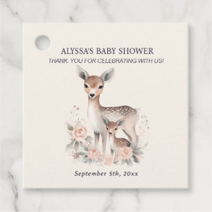 Etiquetas Para Lembrancinhas Chá de Bebê Menina Cute Mother Baby Deer