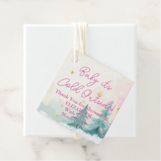 Etiquetas Para Lembrancinhas Chá de Bebê Menina Personalizado Baby it's Cold Ou