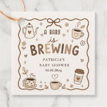 Chá de Bebê Neutro 'Baby is Brewing Coffee'