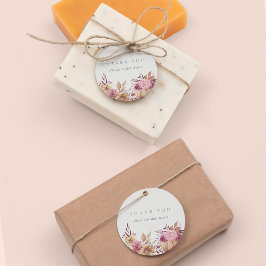 Etiquetas Para Lembrancinhas Chá de Bebê Outonal Abóbora & Flores Silvestres