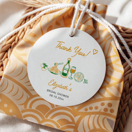 Etiquetas Para Lembrancinhas Chá de Bebê Rústico Italiano Agradecimento