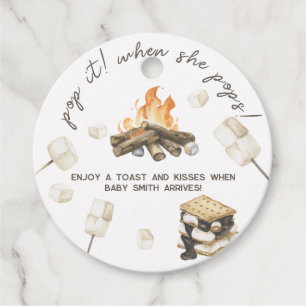 Etiquetas Para Lembrancinhas Chá de Bebê Watercolor S'more - Estoure!