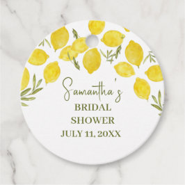 Etiquetas Para Lembrancinhas Chá de Cozinha Italiano Folhagem Amarela de Limão