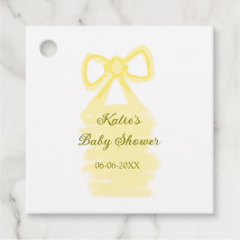 Etiquetas Para Lembrancinhas Chá de fraldas amarelo arco aquarela elegante mode