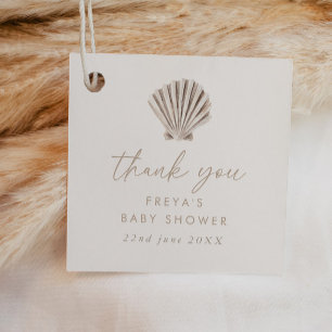 Etiquetas Para Lembrancinhas Chá de fraldas Boho Beach Shell