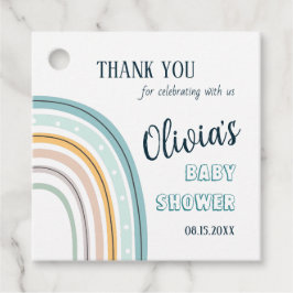 Etiquetas Para Lembrancinhas Chá de fraldas Boho Rainbow Obrigado