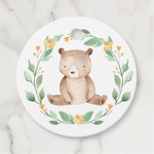 Etiquetas Para Lembrancinhas Chá de fraldas bonito da floresta do urso do beb