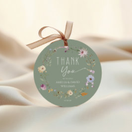 Etiquetas Para Lembrancinhas Chá de fraldas Botânico Verde Sage