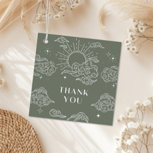 Etiquetas Para Lembrancinhas Chá de fraldas Celestial Tarot Sage Favorece Etiqu