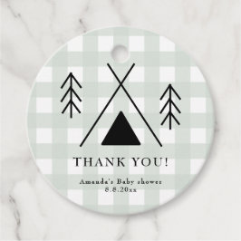 Etiquetas Para Lembrancinhas Chá de fraldas de acampamento - Obrigado