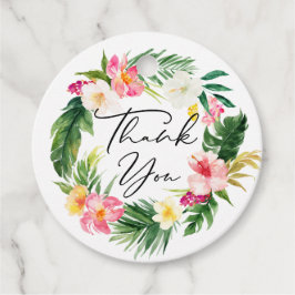 Etiquetas Para Lembrancinhas Chá de fraldas de água tropical Floral