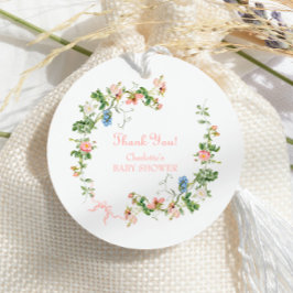 Etiquetas Para Lembrancinhas Chá de fraldas de Arco Rosa Selvagem