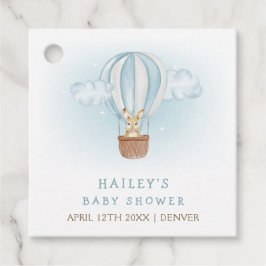 Etiquetas Para Lembrancinhas Chá de fraldas de Balão de Ar Quente de Bunny Mini