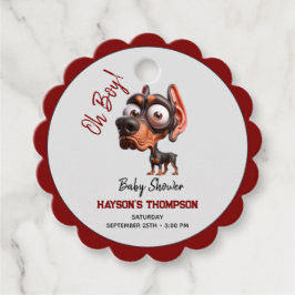 Etiquetas Para Lembrancinhas Chá de fraldas de Caricaturas de Cachorro Bonito p