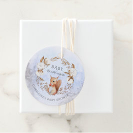 Etiquetas Para Lembrancinhas Chá de fraldas de Esquilo Neutro do Gênero do Inve