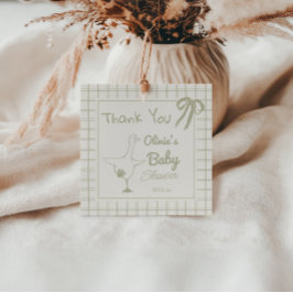 Etiquetas Para Lembrancinhas Chá de fraldas de Fita do Ganso do Bobo Retroativo