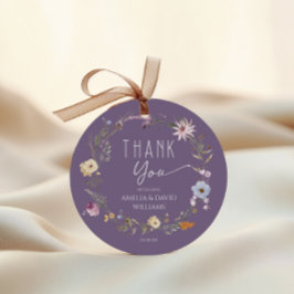 Etiquetas Para Lembrancinhas Chá de fraldas De Flor Selvagem De Boho Púrpura Su