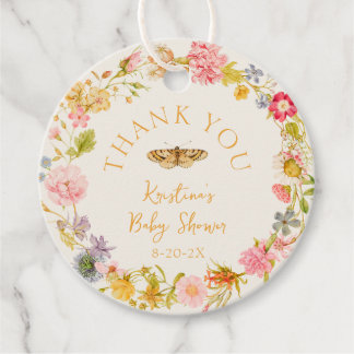 Etiquetas Para Lembrancinhas Chá de fraldas de flor selvagem do Lovebug Vintage