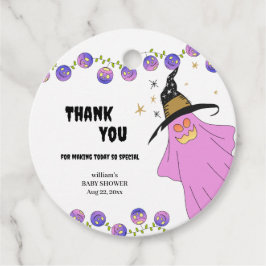 Etiquetas Para Lembrancinhas Chá de fraldas de Garland Ghost Skull Gradient Hal