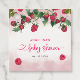 Etiquetas Para Lembrancinhas Chá de fraldas De Garota De Mola De Framboesa