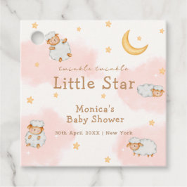 Etiquetas Para Lembrancinhas Chá de fraldas de Garota de Orelha Grelha Grelha