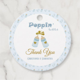 Etiquetas Para Lembrancinhas Chá de fraldas de Garrafas Azuis