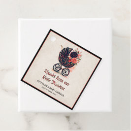 Etiquetas Para Lembrancinhas Chá de fraldas de Halloween do Roller Gótico