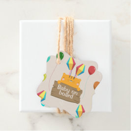 Etiquetas Para Lembrancinhas Chá de fraldas de Laranja de Cartoon