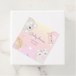 Etiquetas Para Lembrancinhas chá de fraldas de monograma rosquinha de animais f