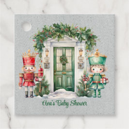 Etiquetas Para Lembrancinhas Chá de fraldas de Nozes Vermelho e Verde Obrigado