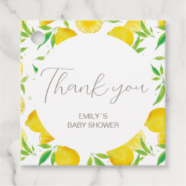 Etiquetas Para Lembrancinhas Chá de fraldas De Padrão De Limão Obrigado Etiquet