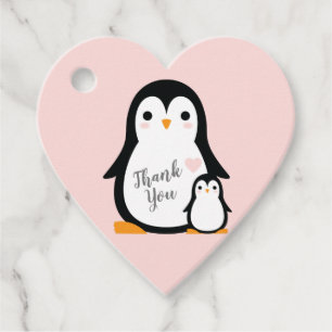 Etiquetas Para Lembrancinhas Chá de fraldas de pinguim bonito, garoto azul