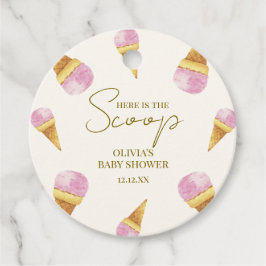 Etiquetas Para Lembrancinhas Chá de fraldas de quadros do Sorvete Scoop de Verã