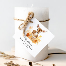 Etiquetas Para Lembrancinhas Chá de fraldas de Queda de Veado da Floresta