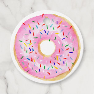 Etiquetas Para Lembrancinhas Chá de fraldas de Rosquinha de borrifador rosa Obr
