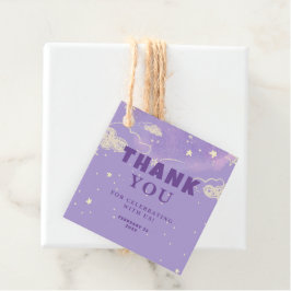 Etiquetas Para Lembrancinhas Chá de fraldas de Sonho Roxo Obrigado