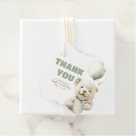 Etiquetas Para Lembrancinhas Chá de fraldas De Urso Bonito, Obrigado