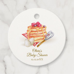 Etiquetas Para Lembrancinhas Chá de fraldas de Whisk Brunch Modern Berry Pancak