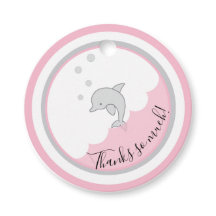 Chá de fraldas Dophin Pink Cinza