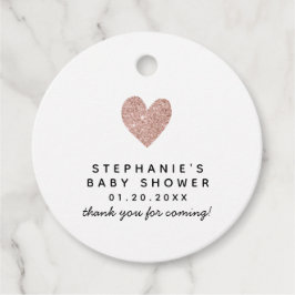 Etiquetas Para Lembrancinhas Chá de fraldas Dourado de brilho simples Rosa