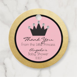Etiquetas Para Lembrancinhas Chá de fraldas Dourado Rosa Personalizado