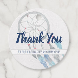 Etiquetas Para Lembrancinhas Chá de fraldas Dreamcatcher Boho Muito Obrigado