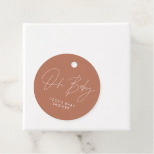 Etiquetas Para Lembrancinhas Chá de fraldas escreve terracotta chic elegant mod