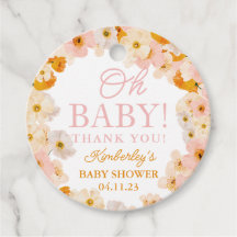 Chá de fraldas floral de Aquarela