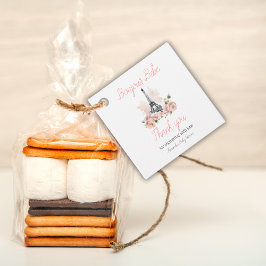 Etiquetas Para Lembrancinhas Chá de fraldas Floral Parisiense de Paris Bonjour
